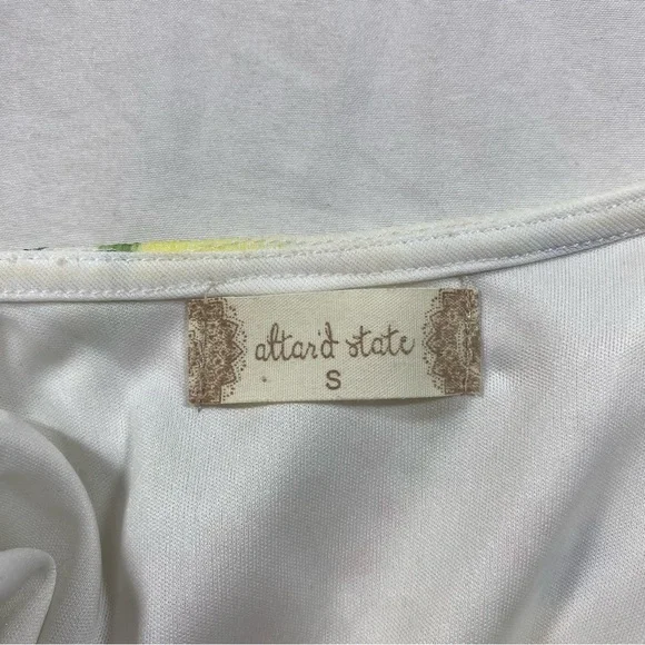 Altar’d  State Maxi Floral Wrap Dress in White womens Small white short sleeve - Picture 3 of 13